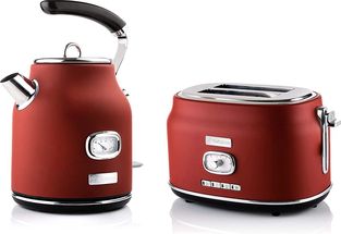 Westinghouse Retro Kettle + Toaster 2 Slots - Red